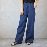 綿麻デニムワイドパンツ ボトムス 麻混デニム ワイドパンツ | SELECT LEVERY | 詳細画像8