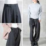 ワイドタックパンツ レディース リラックスフレアパンツ | CLOVERDEPOT | 詳細画像6