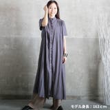 リネンノーカラー半袖シャツワンピワンピース レディース フレアワンピース | CLOVERDEPOT | 詳細画像17