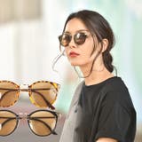 ゴールドアクセントボストン型サングラス(メガネ 眼鏡 アイウェア | coca | 詳細画像1