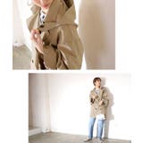 フード付きワイドスリーブショートトレンチコート 石田一帆さん着用 | coca | 詳細画像12