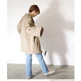 フード付きワイドスリーブショートトレンチコート 石田一帆さん着用 | coca | 詳細画像15