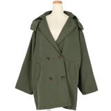 フード付きワイドスリーブショートトレンチコート 石田一帆さん着用 | coca | 詳細画像3