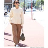 やわらかVネックケーブル編みニットトップス 鈴木詩織さん着用(長袖 無地 | coca | 詳細画像9