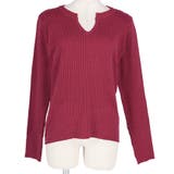 やわらかキーネックリブニットトップス yokoさん着用 | coca | 詳細画像4 