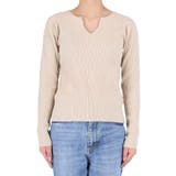 やわらかキーネックリブニットトップス yokoさん着用 | coca | 詳細画像6 