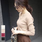 やわらかキーネックリブニットトップス yokoさん着用 | coca | 詳細画像1 