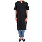 サイドスリットキーネックコットンワンピース 鈴木詩織さん着用(ロングワンピース … | coca | 詳細画像4