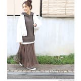 サイドスリットフード付きワイドパーカー(スウェット ロング丈 無地 | coca | 詳細画像12 