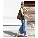 ［Brown］ | ブラウス レディース ノースリーブ | coca