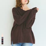 上質さとリラックス感が漂う大人のヤク風Vネックプルオーバーニット | coca | 詳細画像1 