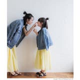 ［Yellow］ | キッズ 親子お揃いコットンボイルフレアスカート | coca