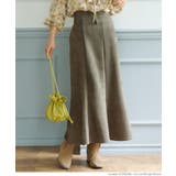 ［Khaki］ | カットスウェードマーメイドスカート | coca
