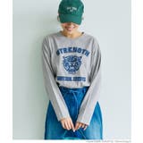 ［Gray］ | アソートフロッキープリントロングTシャツ | coca
