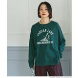 ［Green］ | アソートフロッキープリントロングTシャツ | coca