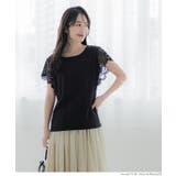 ［Black］ | ＼新色登場／袖レースカットソー | coca