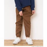 ［Brown］ | キッズ ストレッチツイルジョガーパンツ | coca