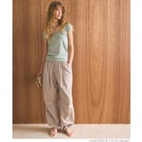 ［Lt.beige］ | ナイロンパラシュートパンツ | coca