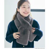［Dk.Brown］ | 顔まわりをすっきり魅せる、フェイクファーナローティペット | coca
