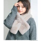 ［Lt.Pink］ | 顔まわりをすっきり魅せる、フェイクファーナローティペット | coca