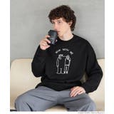 ポリエステルコットン裏起毛レギュラーベアイラストトップス メンズ | coca | 詳細画像9 