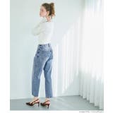 ウォッシュドデニムテーパードパンツ レディース | coca | 詳細画像18