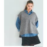 ヤク風Vネックニットベスト レディース | coca | 詳細画像13 