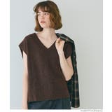 ヤク風Vネックニットベスト レディース | coca | 詳細画像17 