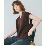 ヤク風Vネックニットベスト レディース | coca | 詳細画像18 