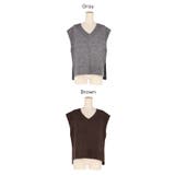 ヤク風Vネックニットベスト レディース | coca | 詳細画像26 