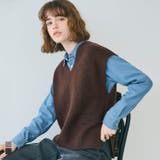 coca（コカ） | ヤク風Vネックニットベスト レディース