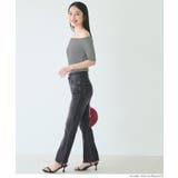 セミフレア9分丈デニムパンツ レディース | coca | 詳細画像19 