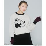 ［Ivory］ | 【ディズニー】ダブルジャカードニットトップス | coca