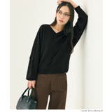 ［Black］ | Vネックニットチュニック | coca