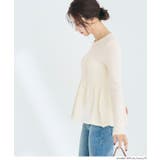 ペプラムギャザーニットトップス ウォッシャブル | coca | 詳細画像11 