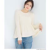 ペプラムギャザーニットトップス ウォッシャブル | coca | 詳細画像12 