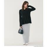 ペプラムギャザーニットトップス ウォッシャブル | coca | 詳細画像18 