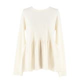 ペプラムギャザーニットトップス ウォッシャブル | coca | 詳細画像2 