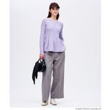 ペプラムギャザーニットトップス ウォッシャブル | coca | 詳細画像22 