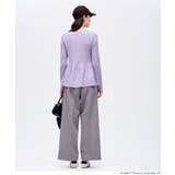 ペプラムギャザーニットトップス ウォッシャブル | coca | 詳細画像25 