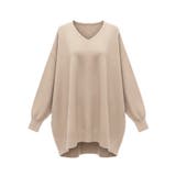 【RICH KNIT】Vネックオーバーサイズプルオーバー | coca | 詳細画像22