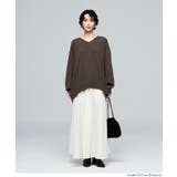 【RICH KNIT】Vネックオーバーサイズプルオーバー | coca | 詳細画像7