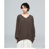 【RICH KNIT】Vネックオーバーサイズプルオーバー | coca | 詳細画像10