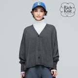 【RICH KNIT】Vネックドルマンカーディガン | coca | 詳細画像1 