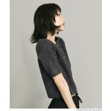 ゴールドボタン半袖ニットカーディガン | coca | 詳細画像7