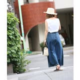 デニムライク大人スウェットマキシスカート 大石参月さん着用(デニムスカート フレア | coca | 詳細画像13