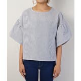 値下げ 2490円→1690円袖フレアピンストライプトップス 田中亜希子さん着用… | coca | 詳細画像4 