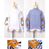 【再入荷】【田中亜希子さん着用】花柄刺繍バルーンスリーブブラウス(フリルカラー … | coca | 詳細画像4 