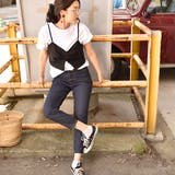 フロントねじれショート丈ビスチェ(トップス キャミソール 重ね着 | coca | 詳細画像1