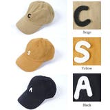 アルファベットワッペン付きシンプルコットンキャップ(帽子 ぼうし | coca | 詳細画像4 